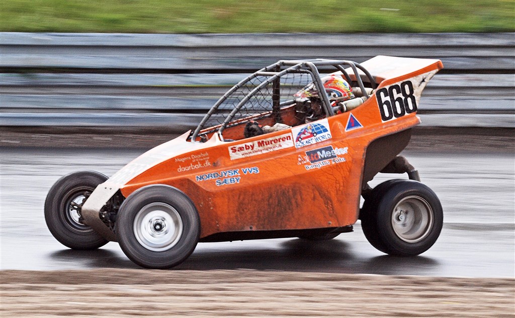 Dennis Munch scorede en treer i A-finalen ved FTZ Rally Cross Himmerland, og satser nu på DM-sølvet i CK 650.
(Foto: Åge Keseler Kirketerp)